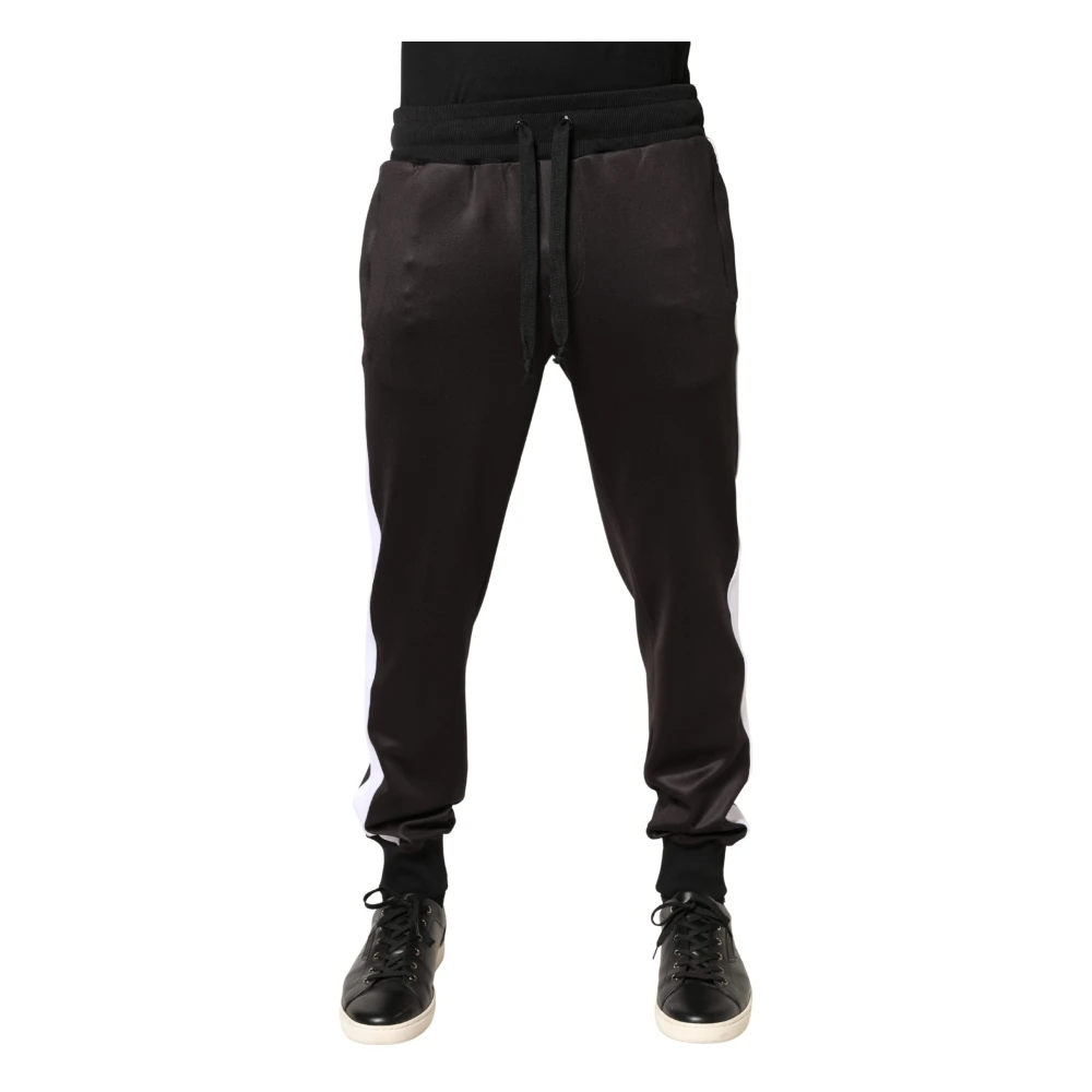 Dolce & Gabbana Men's Brown Polyester Skinny Jogger Trouser Trousers - Sweatpants - L - Trousers