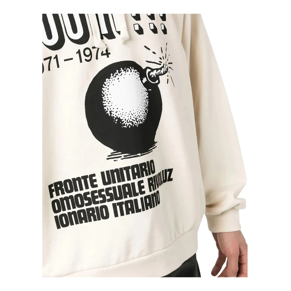 Gucci Bedrukte hoodie sweatshirt Beige Heren