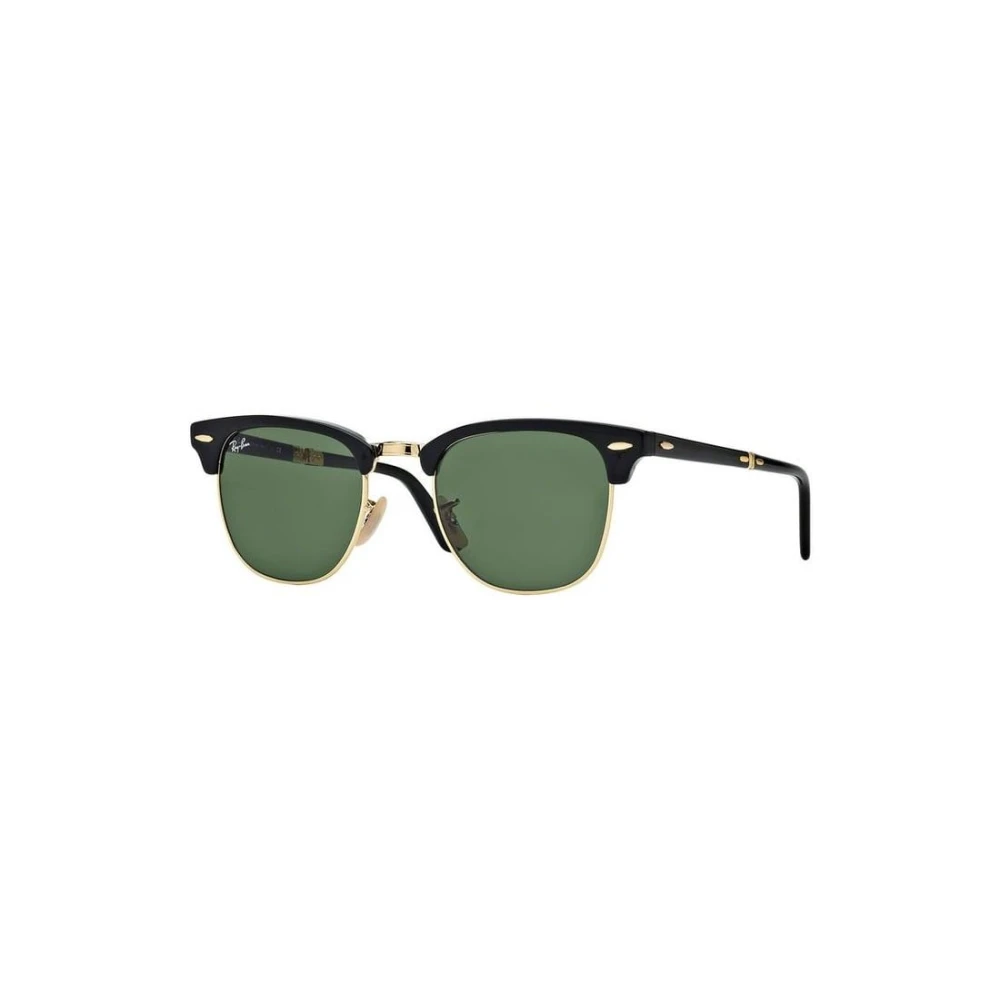 Ray-Ban Black Sunglasses, Unisex, 51 Mm, Clubmaster Folding Rb2176 901 Sunglasses