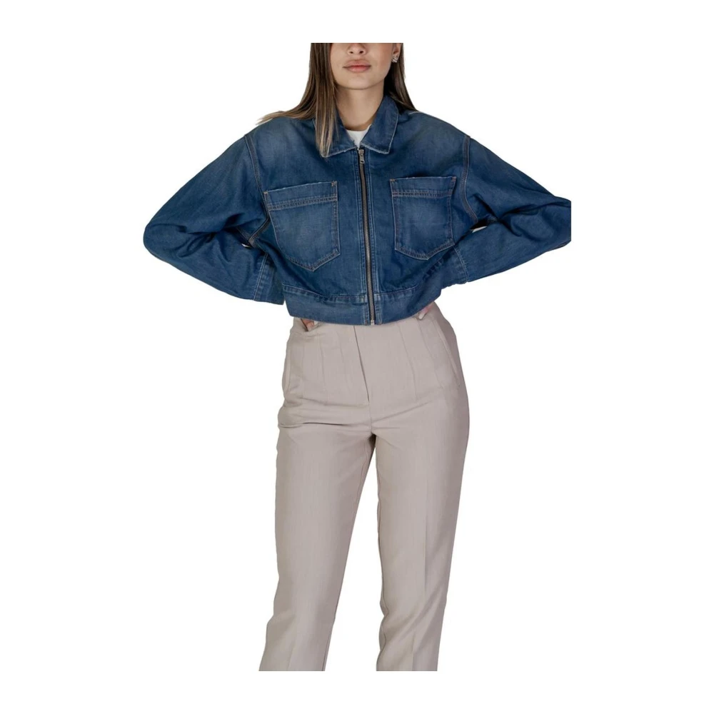 Replay Lente Zomer Katoenmix Jas Collectie Blue Dames