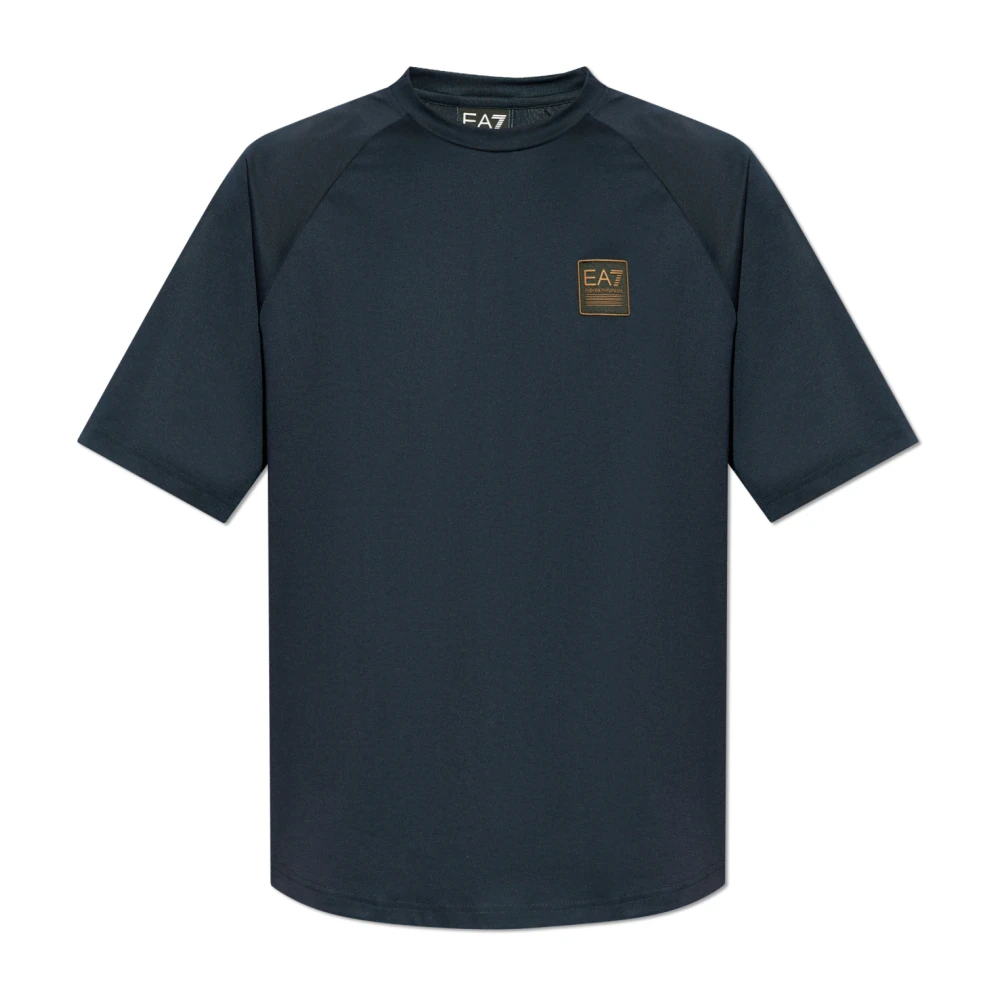 Emporio Armani EA7 T-shirt met logopatch Blue Heren