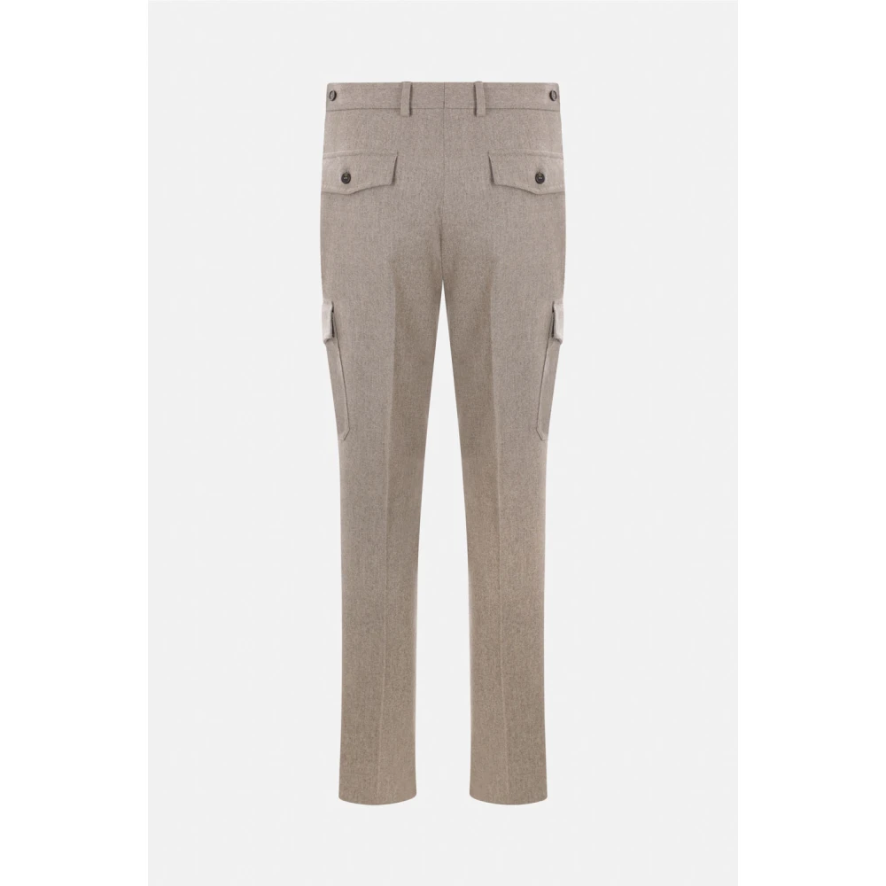 Incotex Beige Cargo Wol-Kasjmier Broek Beige Heren