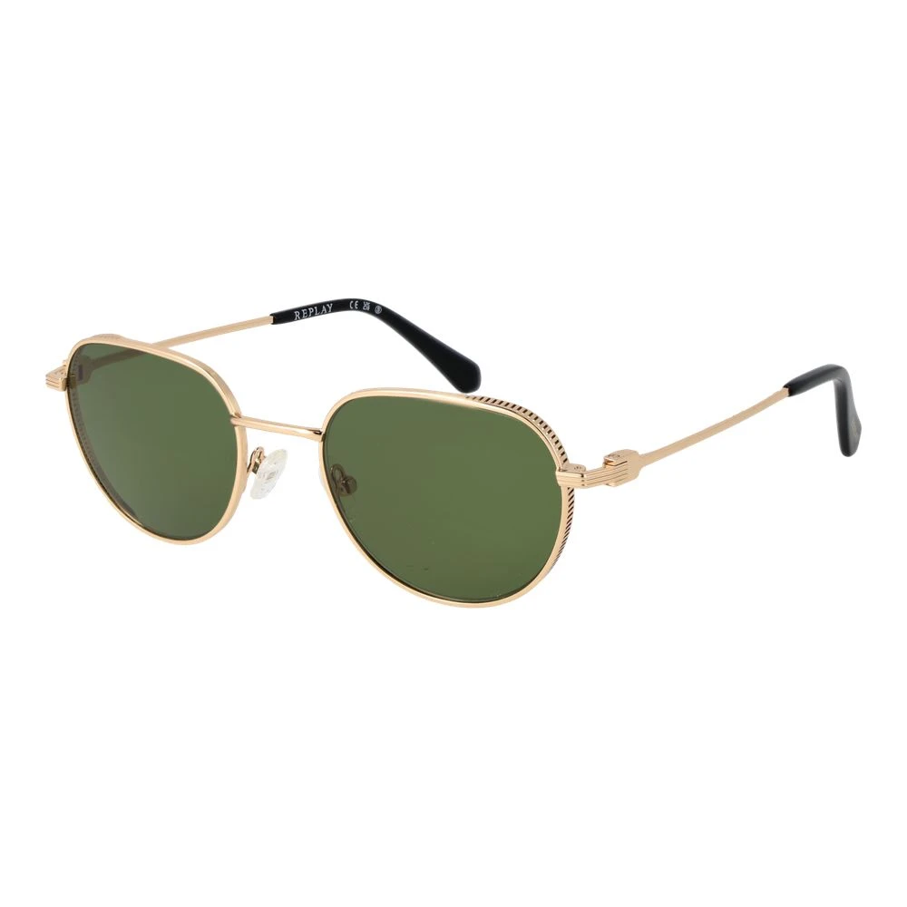 Replay Men's Yellow Metal Sunglasses - Sunglasses - One Size- Accessories