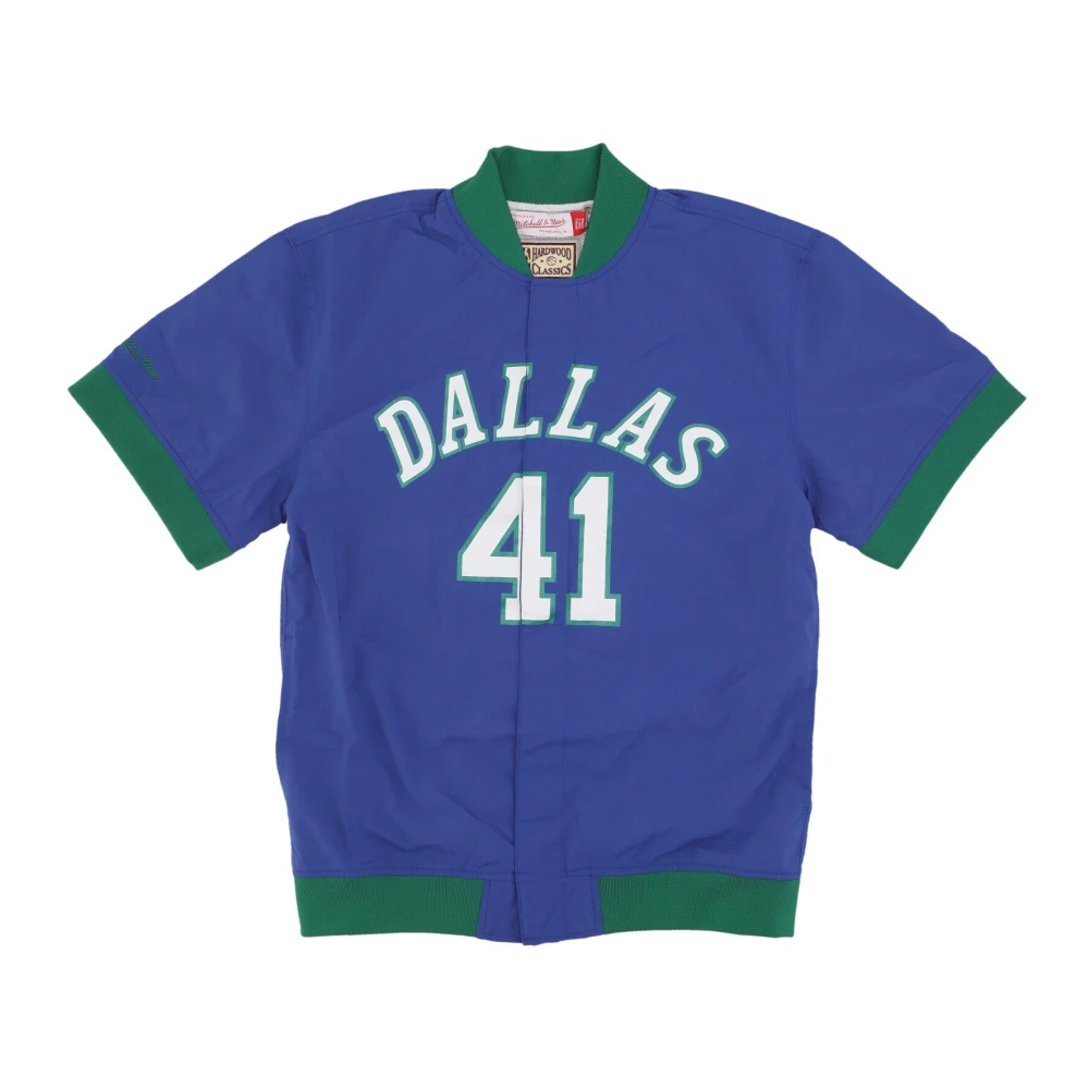 Mitchell & Ness Men's Blue Training, S, Dirk Nowitzki Nba Warm Up Jacket