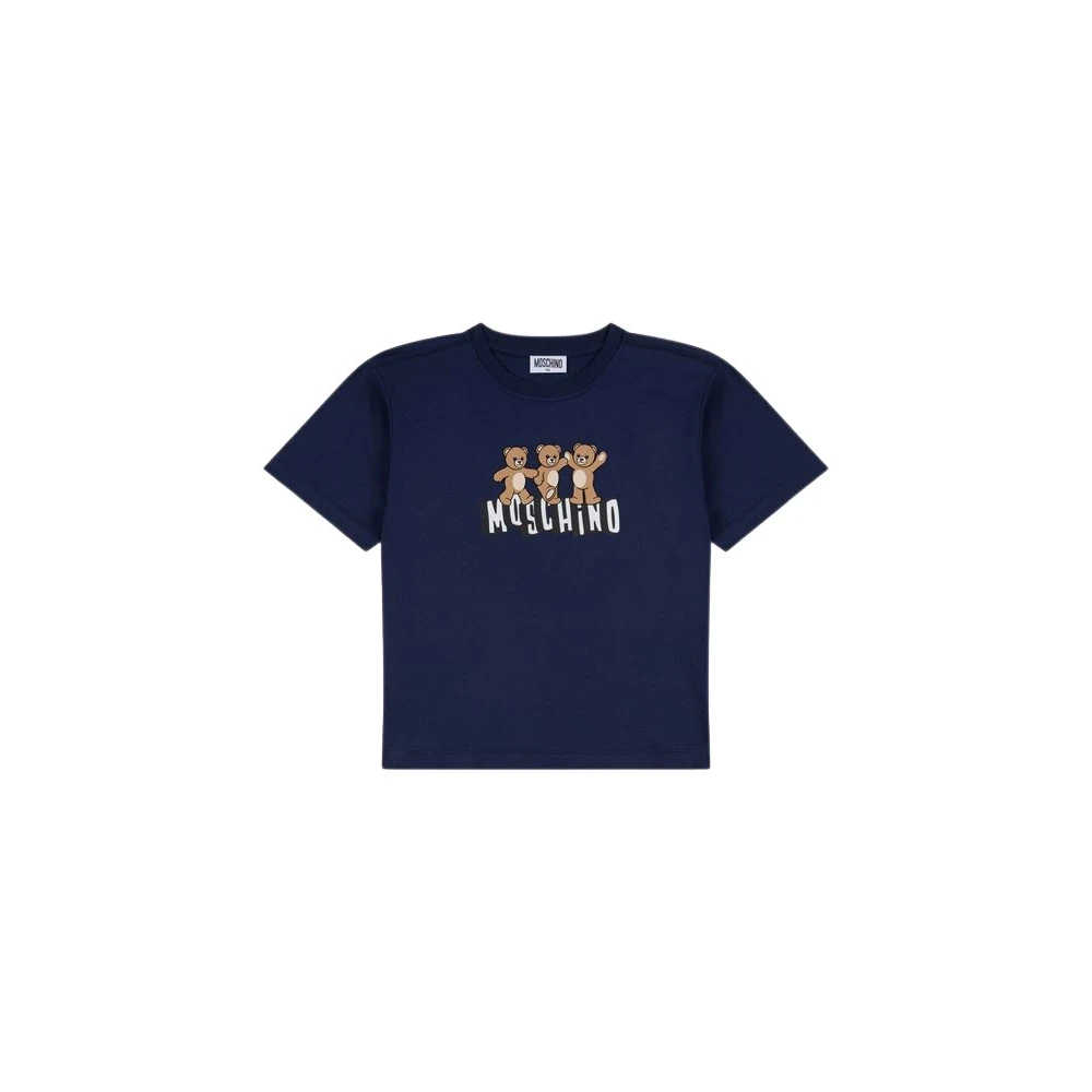 Moschino Blue Kids Short Sleeve T-Shirts, Male, 5 Y, Teddy Bear Maxi T-Shirt