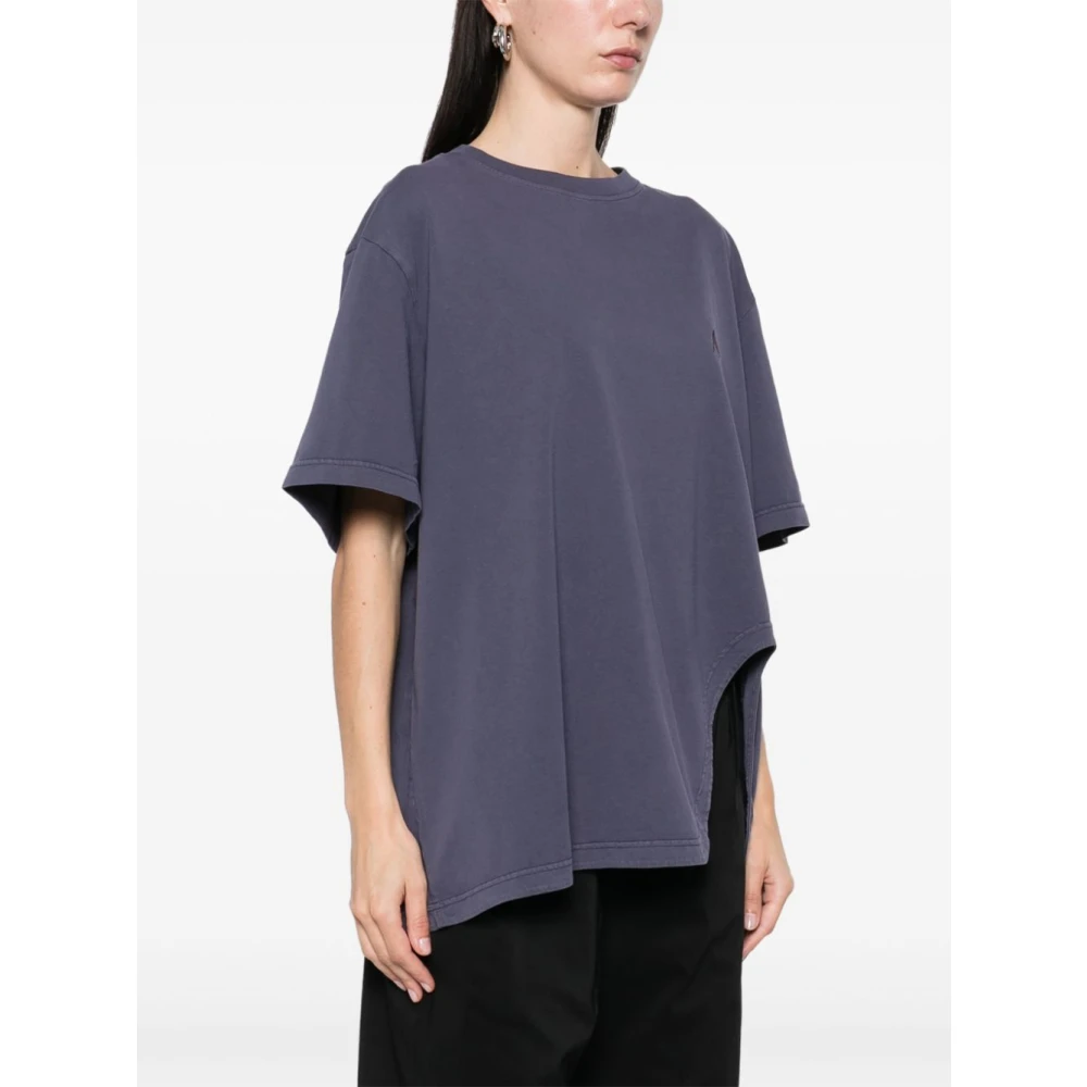 The Attico Paarse Crew Neck T-shirts en Polos Purple Dames