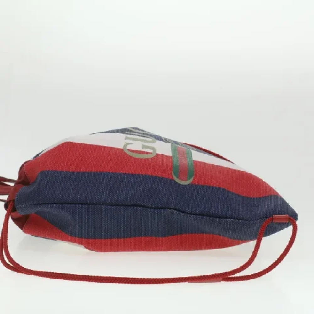 Gucci Vintage Pre-owned Canvas backpacks Red Dames