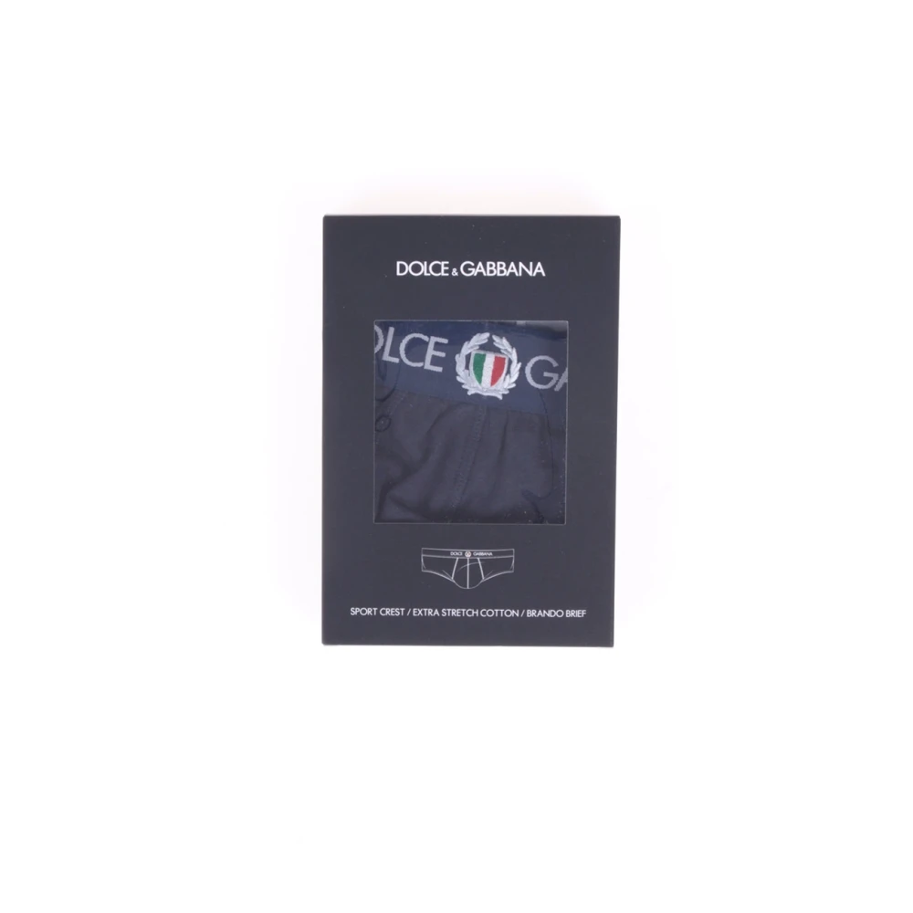 Dolce & Gabbana Sport Crest Slip Ondergoed Blue Heren