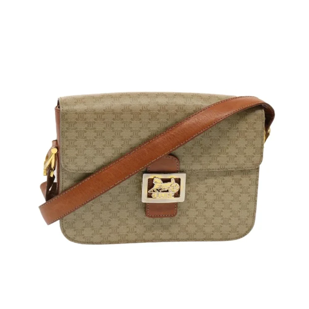 Celine Vintage Pre-owned Canvas celine-bags Beige Dames