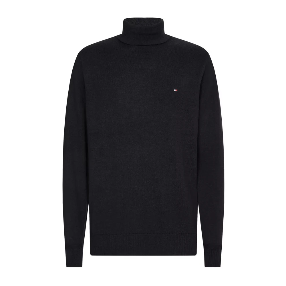 Tommy Hilfiger Men's Blue Turtlenecks, 2XL, Black Cotton Cashmere Turtleneck Jumper