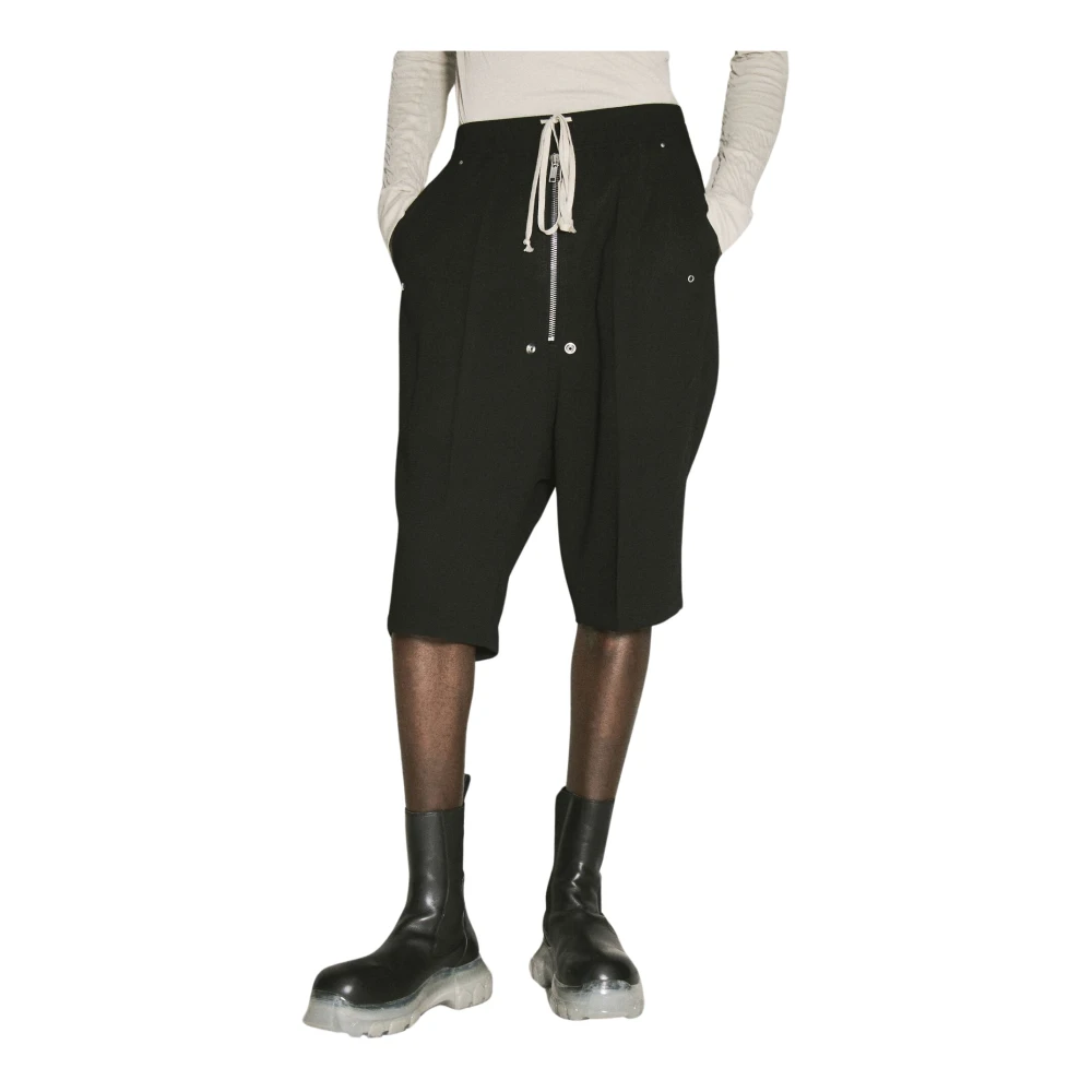 Rick Owens Bela Pods Lange Shorts Black Heren