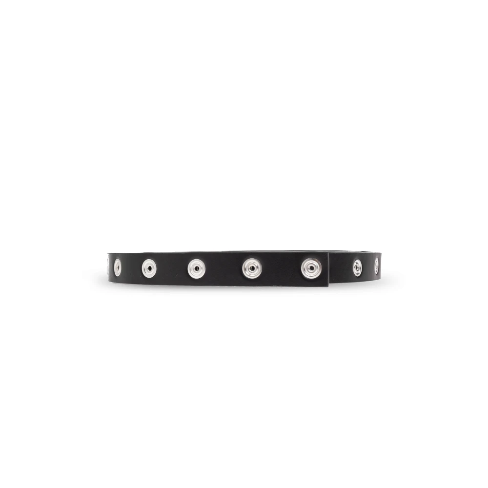 The Attico Leren riem Black Dames