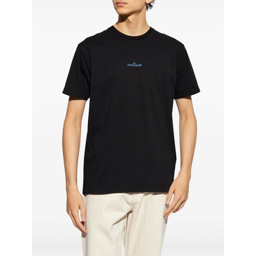 Stone Island Zwarte T-shirts en Polos Black Heren
