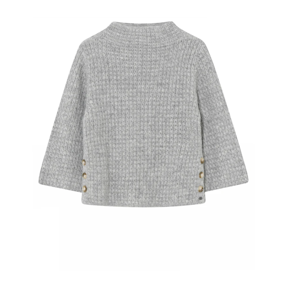 Gustav Zachte Gebreide Trui met Knoopdetails Gray Dames