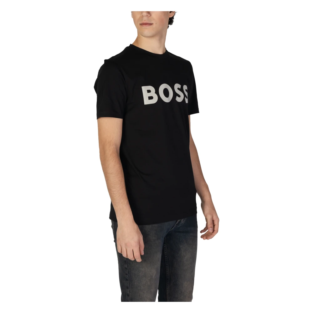 Hugo Boss Herfst Winter Katoen Heren T-Shirt Collectie Black Heren
