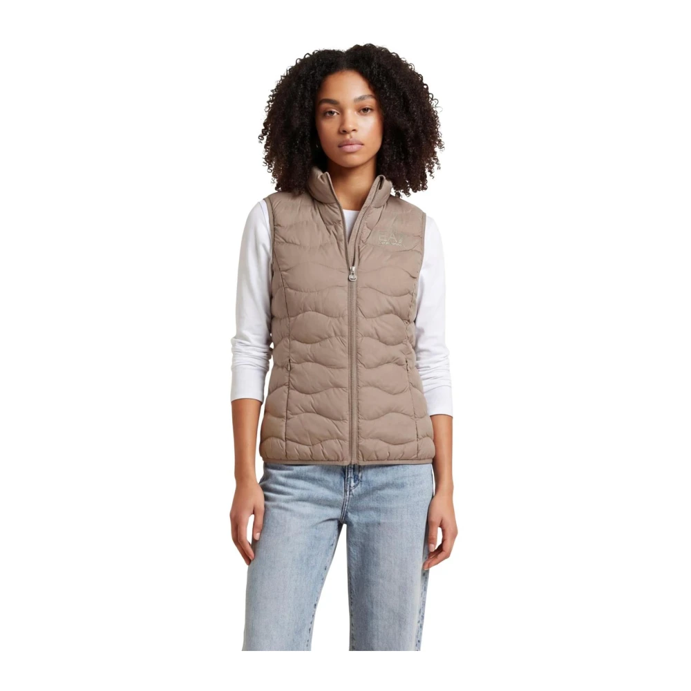 EA7 Emporio Armani Beige Polyester Sleeveless Jacket - IT40|S - Image 2