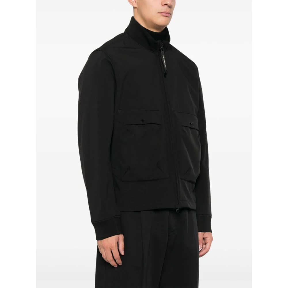 C.P. Company Stijlvolle Medium Jas voor Alle Seizoenen Black Heren