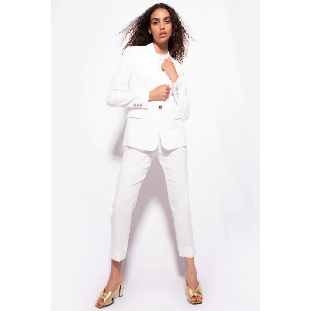 pinko Plaza Broek White Dames