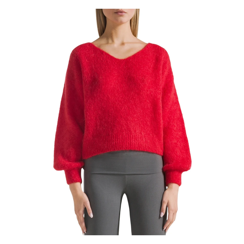 American Dreams Luxe Alpaca Wol Trui Red Dames