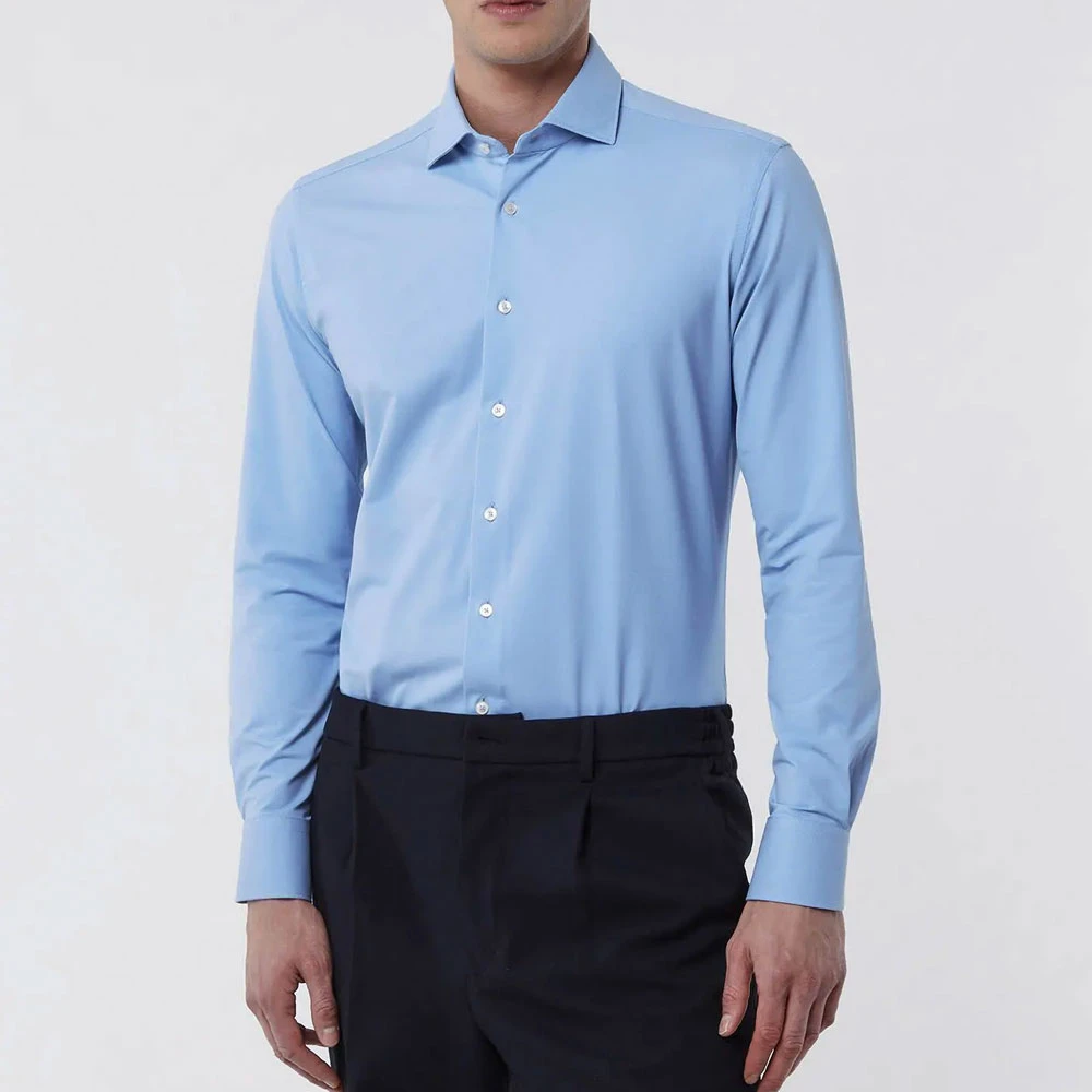 Xacus Tailor Fit Actief Shirt Blauw Blue Heren