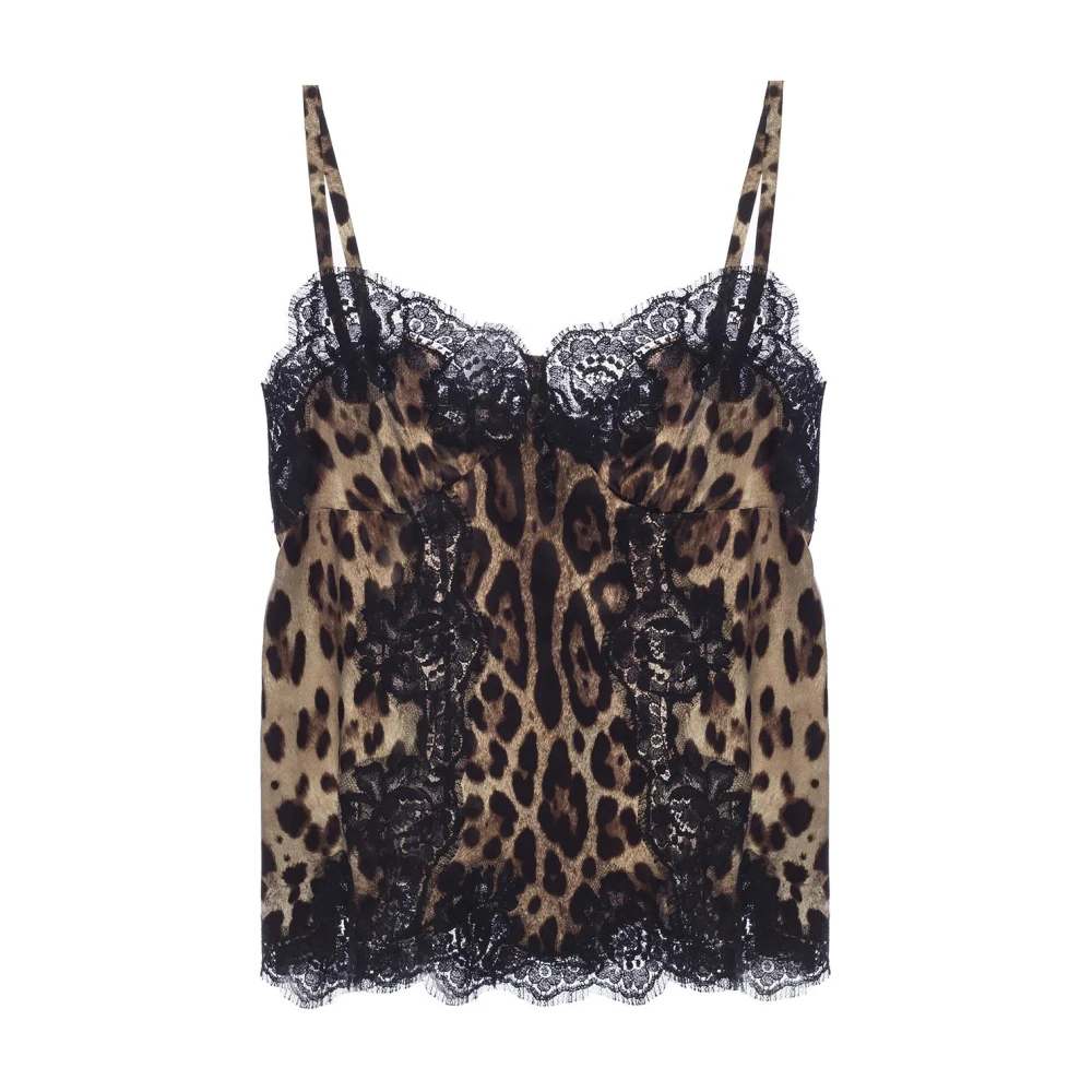 Dolce & Gabbana Kvinno Brun Toppar Dam, Xs, Sleeveles Topp