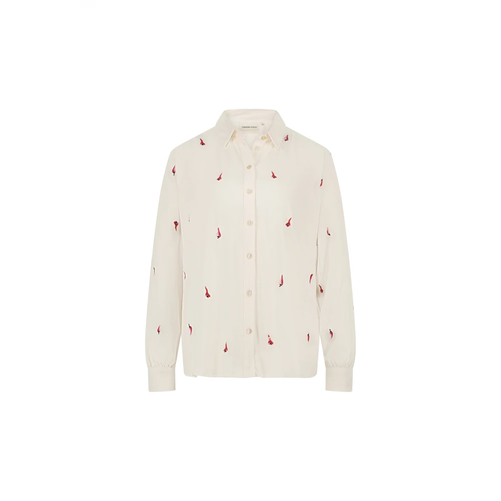 Fabienne Chapot Lot Embro Blouse Beige Dames