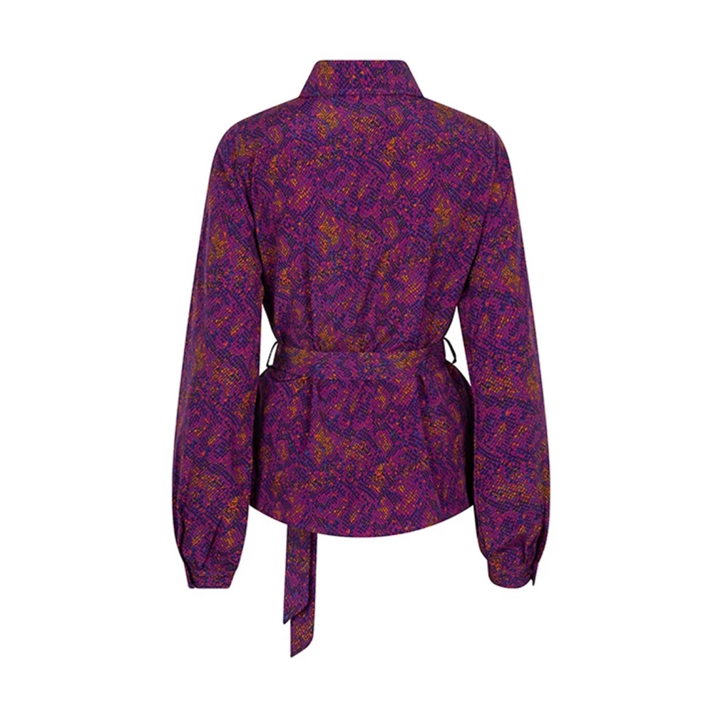 Lofty Manner Louise Blouse met Lange Mouwen Purple Dames
