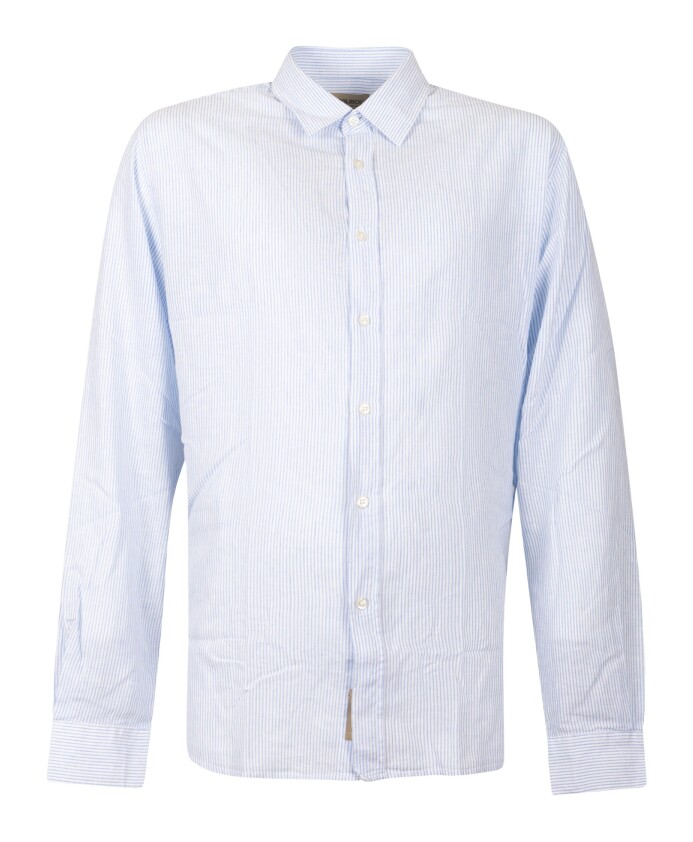 chemise-bleue-en-coton-a-boutons