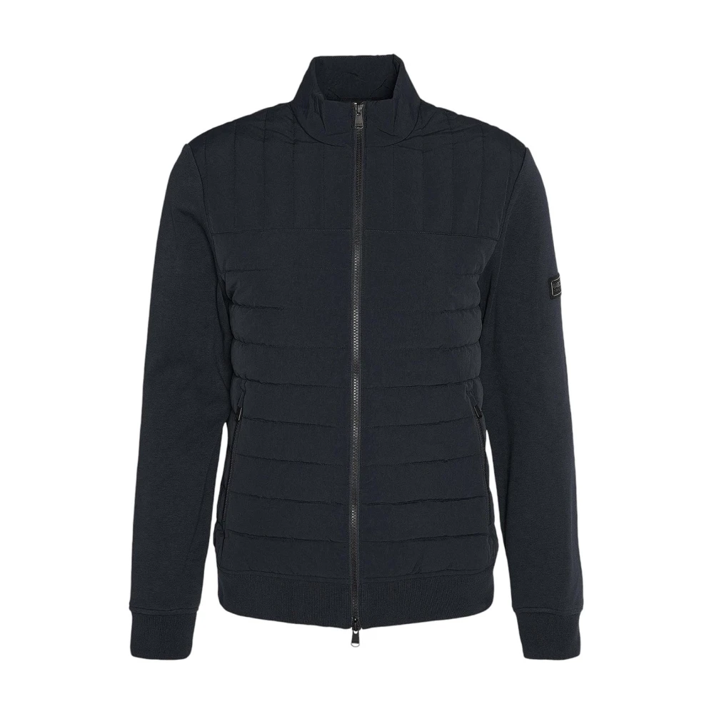 Barbour Gewatteerde Sweater Counter Zwart Black Heren