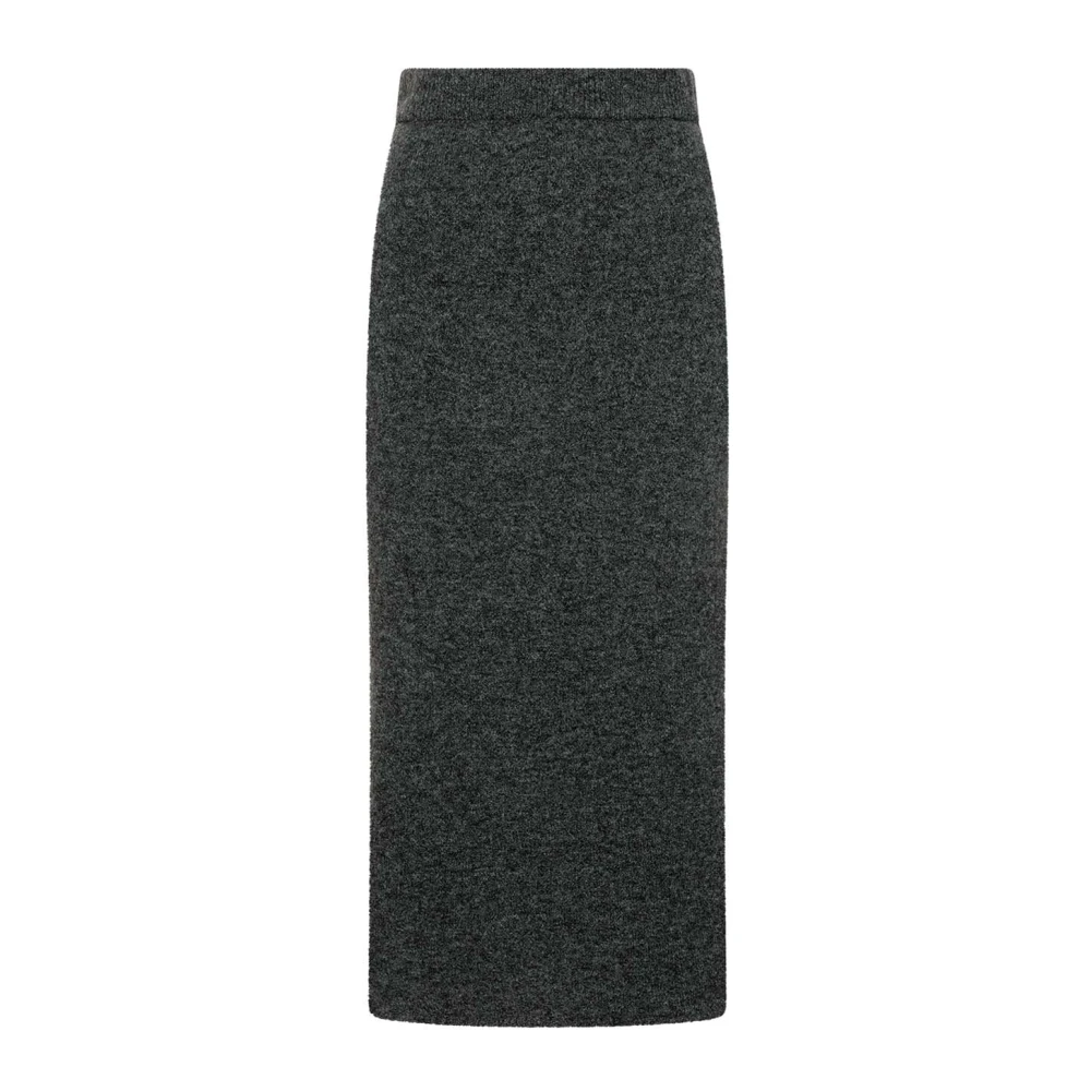 RIANI Alpaca Wol Midi Rok Gray Dames