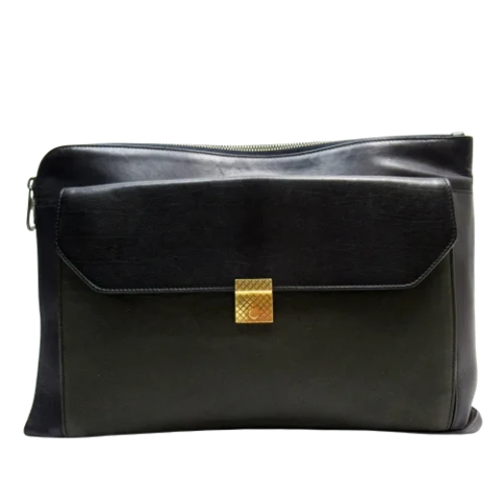 Bottega Veneta Vintage Pre-owned Leather clutches Black Dames