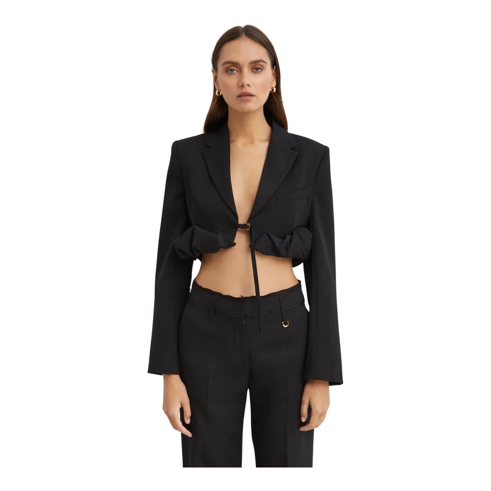 Jacquemus Black La Veste Croissant - Female - Blazers - Xs - Jackets