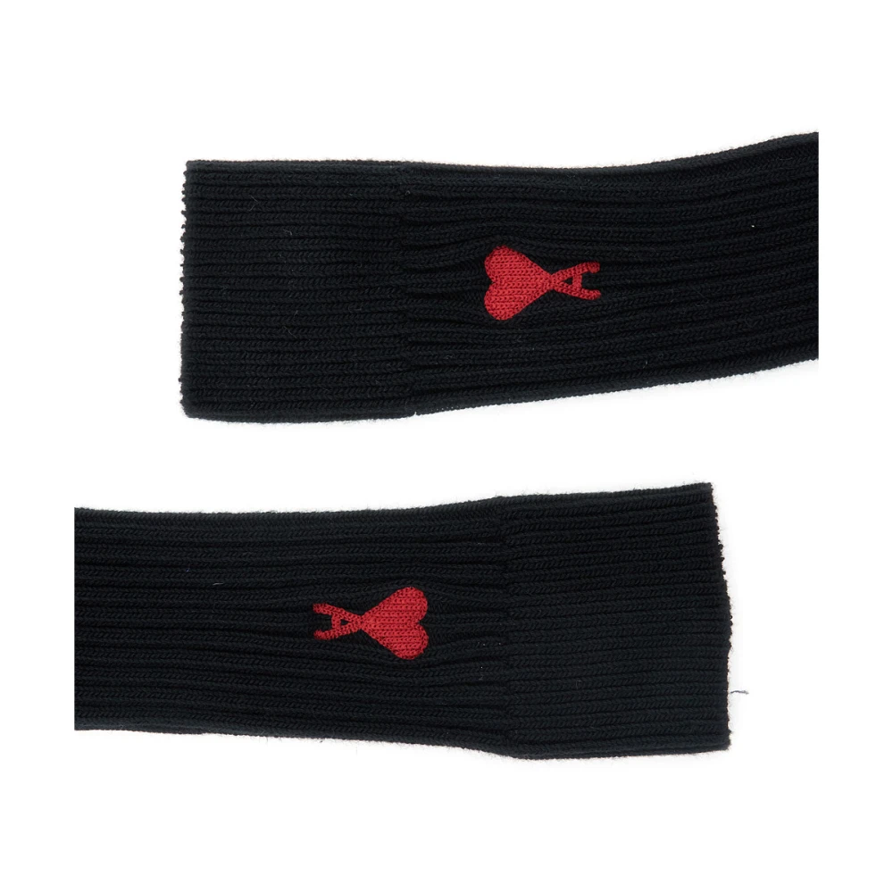 Ami Paris Zwarte Katoenmix Sokken Pak Black Heren