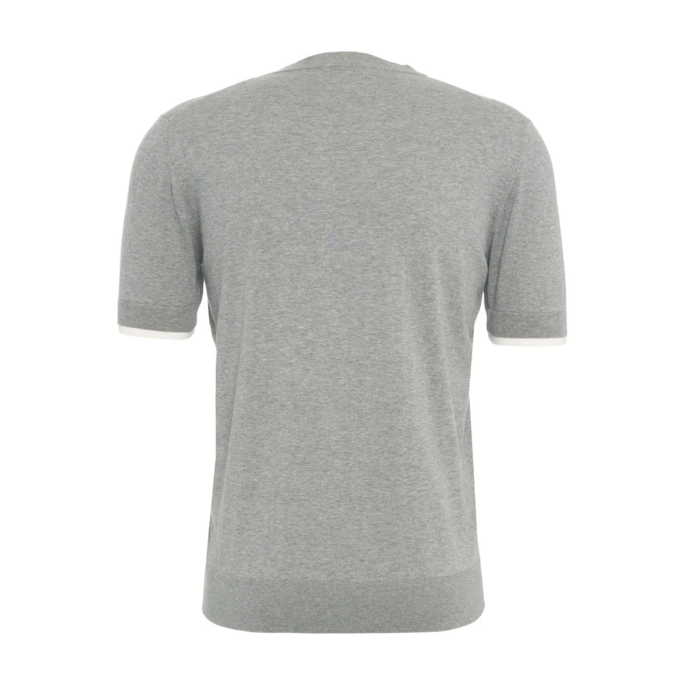 Paolo Pecora Grijze Crew Neck T-Shirt Ss25 Gray Heren