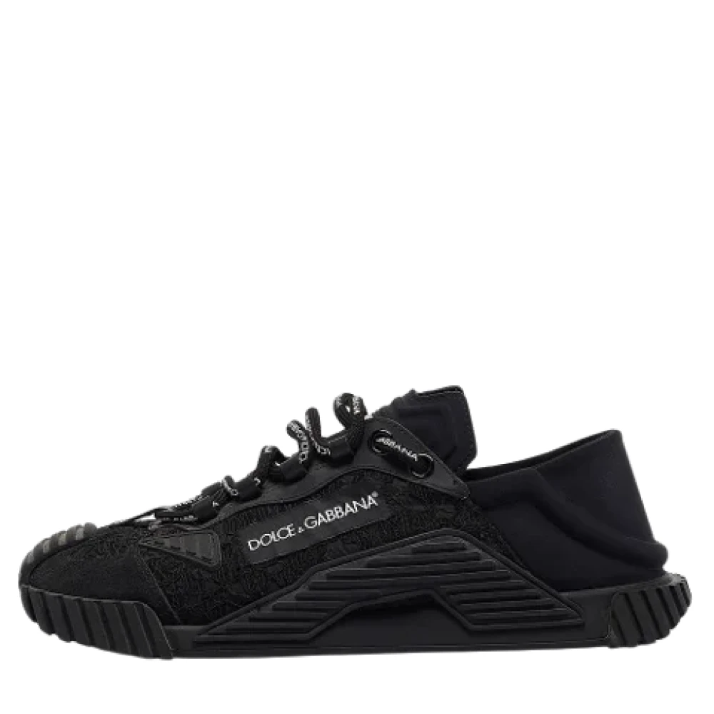 Dolce & Gabbana Pre-owned Pre-owned Spets sneakers Black, Herr