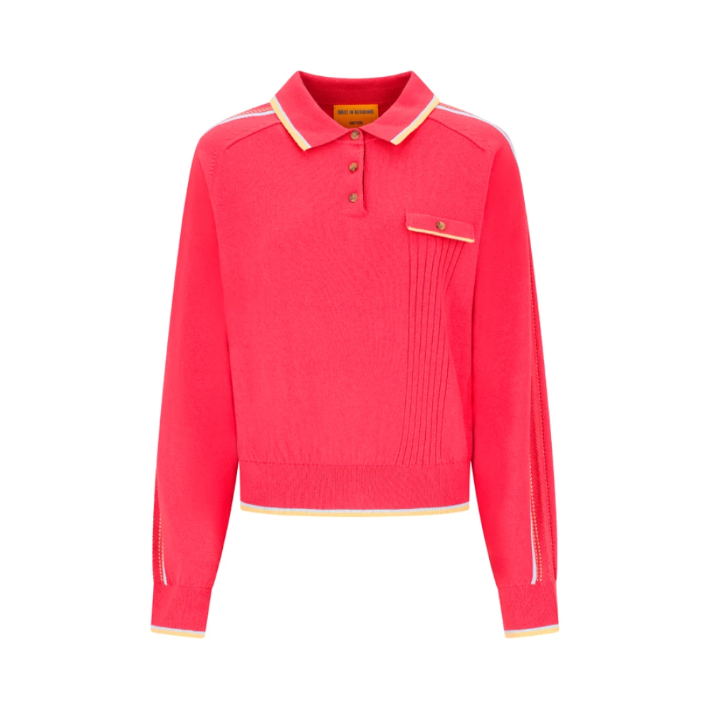Guest In Residence Red Polo Shirts, Female, L, Relay Polo