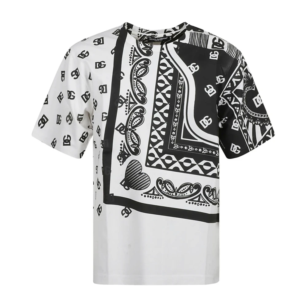 Dolce & Gabbana Round Neck Printed T-shirt Multicolor Heren