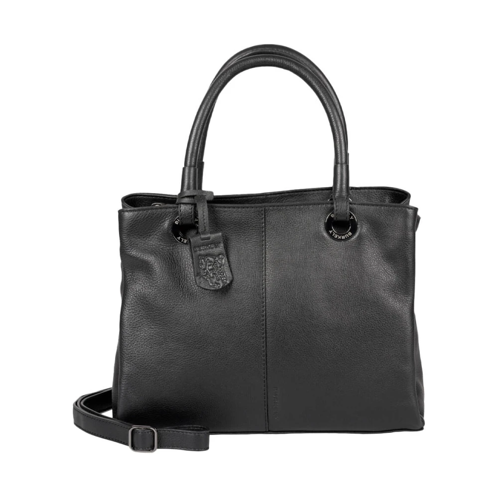 Burkely Klassieke Leren Tas Black Dames