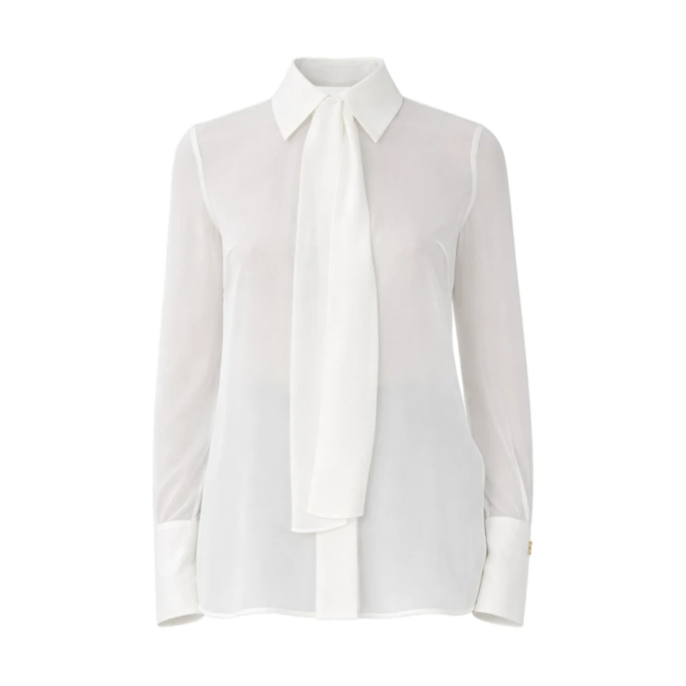 Elisabetta Franchi Beige Shirts, Female, 2XL, Georgette Shirt