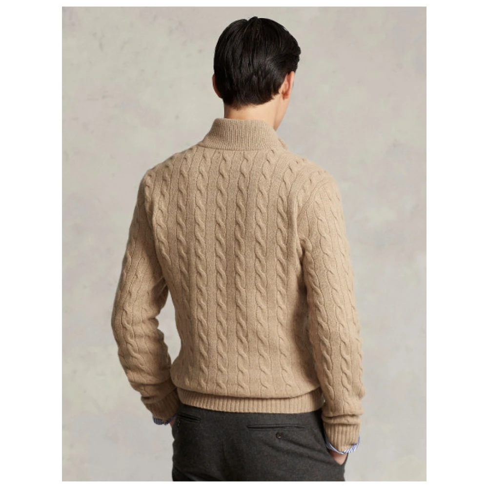 Polo Ralph Lauren Gedraaide wol en kasjmier half-zip trui Beige Heren
