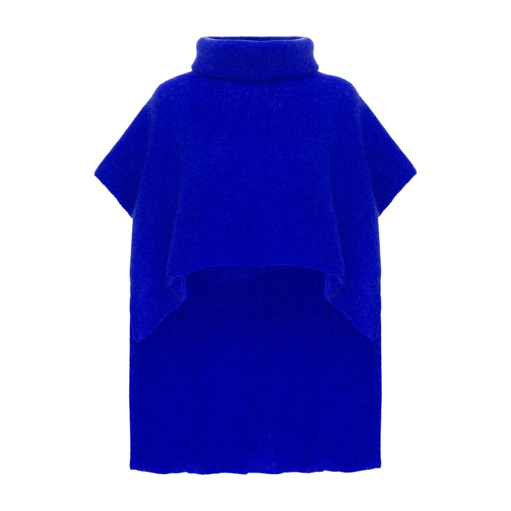 American Dreams Elegant Electric Blue Poncho Blue, Dam