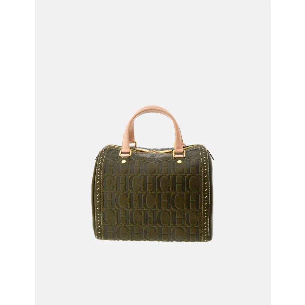 Carolina Herrera Groene leren handtas Andy 7 Green Dames