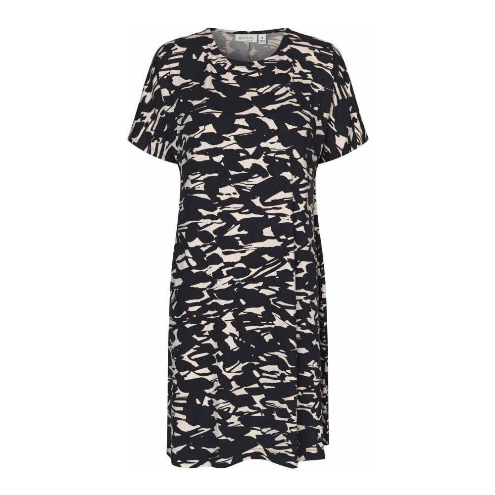 Masai Zwart Abstract Print Tuniek Black Dames