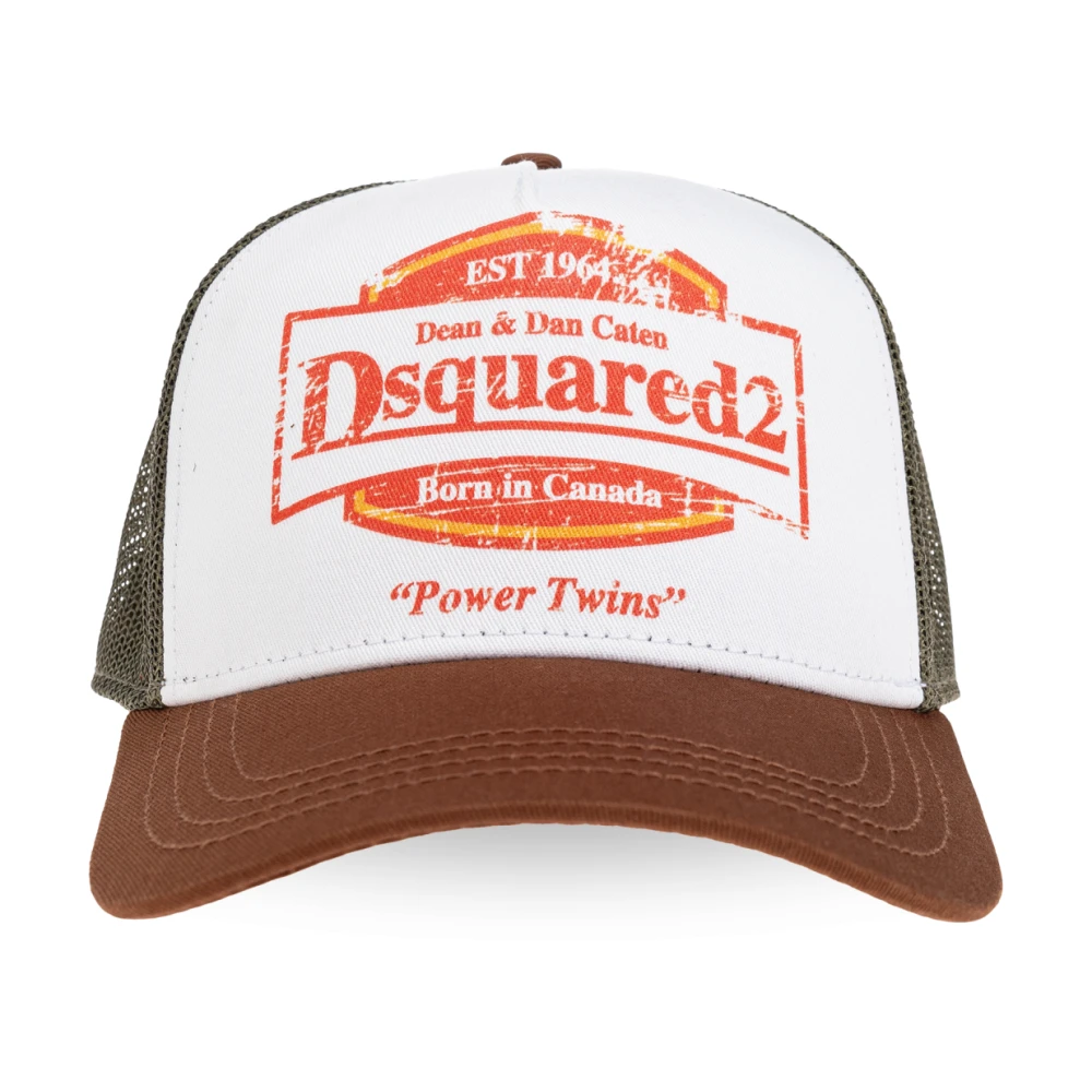 Dsquared2 Men's White Hats & Caps, One Size, Baseball Cap