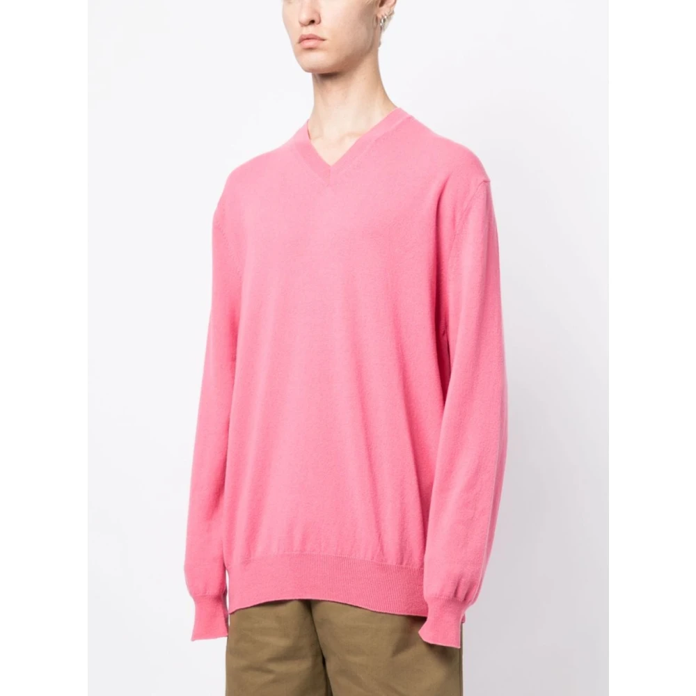 Comme des Garçons Gebreide trui voor mannen Pink Heren