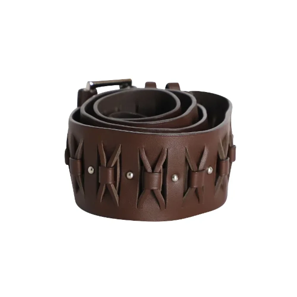 Emilio Pucci Pre-owned Leather belts Brown Dames