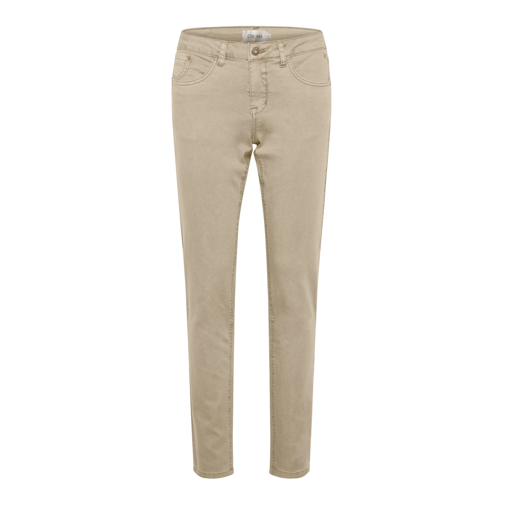 Cream Plain Twill Coco Fit Jeans Beige Dames
