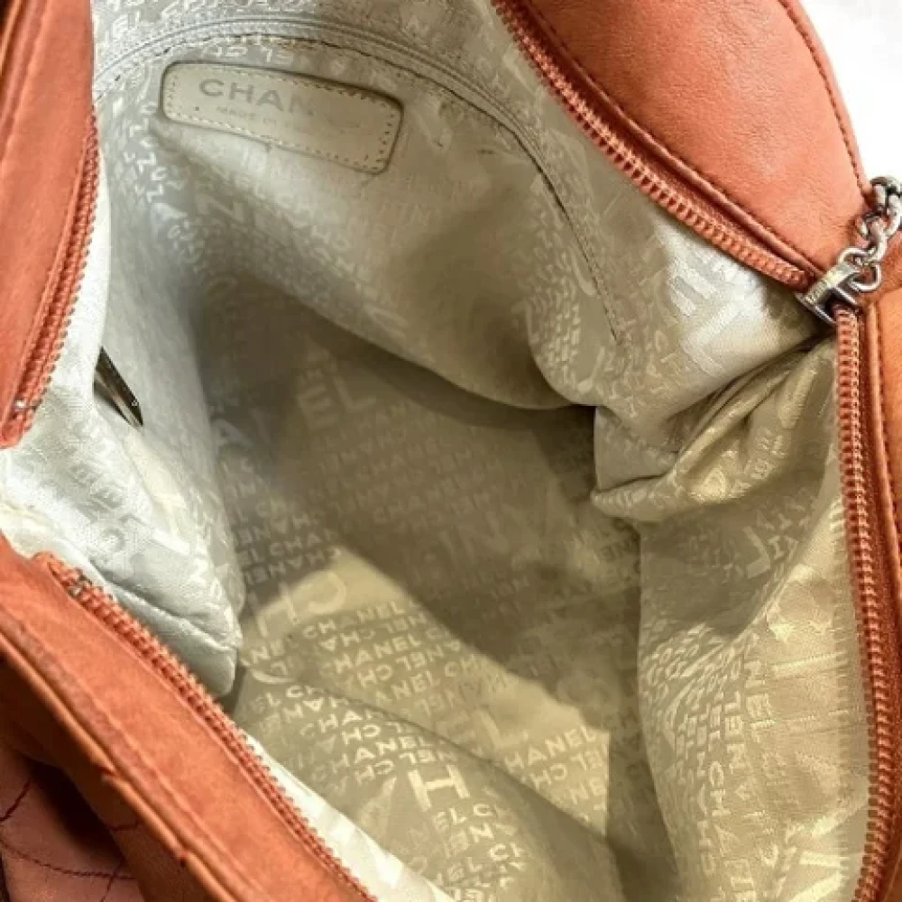 Chanel Vintage Pre-owned Leather chanel-bags Orange Dames