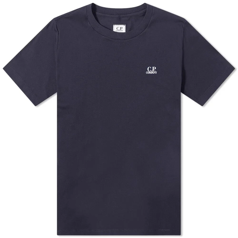 C.P. Company Klassiek Logo T-Shirt in Total Eclipse Blue Heren