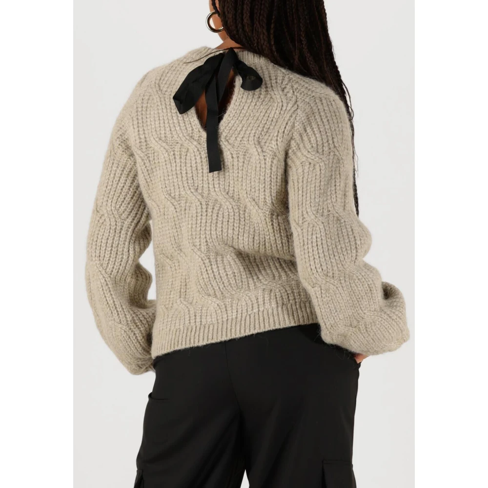 Y.A.S Gebreide Trui voor Vrouwen Beige Dames